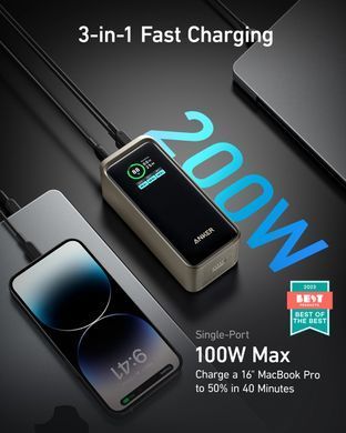 Портативний зарядний пристрій Anker Prime - 20000 mAh 200W PD Black (6962724)