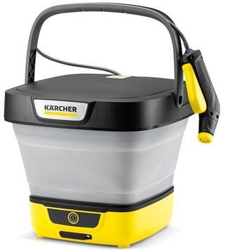 Минимойка низкого давления аккумуляторная Karcher OC 3 Foldable, 120л/ч, шланг 1.8м, бак для воды 8л, вес 2.2кг, USB-C 1.599-300.0 фото