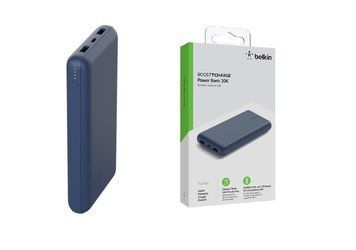 Акумулятор портативний літій-іонний Power Bank Belkin 20000мА·год, 15Вт, 2хUSB-A/USB-C, блакитний