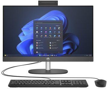HP Комп'ютер персональний моноблок 240-G10 23.8" FHD IPS AG, Intel N300, 8GB, F512GB, UMA, WiFi, кл+м, 3р, Win11P, чорний (378500) 885A8EA фото