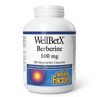Берберин, Berberine, Natural Factors, 500 мг, 120 вегетаріанських капсул