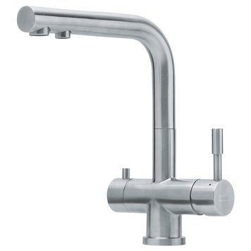Змішувач для кухні Franke Atlas Clear Water, довж.виливу - 214мм, поворотний, 1+1фільтр, нерж (339150)