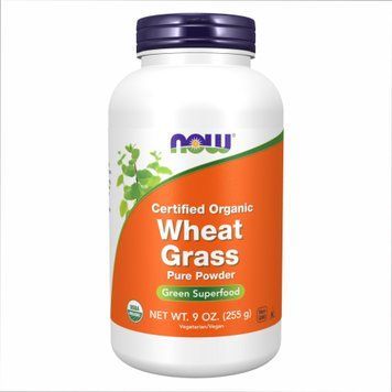 Органічні паростки пшениці Now Foods Wheat Grass Powder Organic 9 oz 255 г