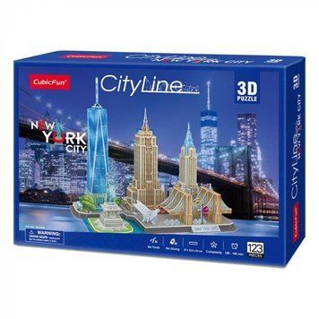 3D пазл CubicFun City Line Нью-Йорк (MC255h) dt_22950 фото