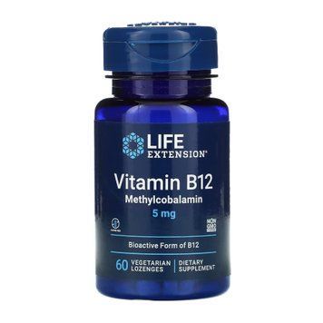 Витамин B12 Метилкобаламин Life Extension 5 мг (5000 мкг) 60 пастилок