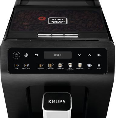 Кофемашина Krups Evidence Plus Titanium, 2,3л, зерно, автомат.капуч, ОLED диспл, аторец.-19, черный (358361) EA894810 фото