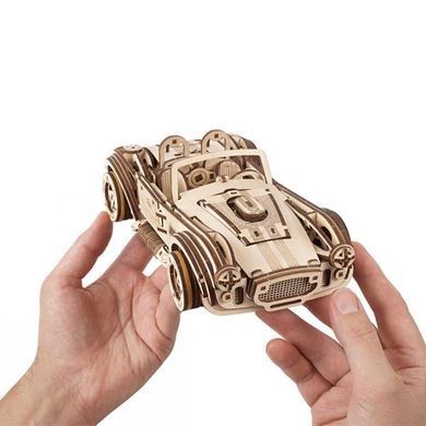 Дерев'яний механічний 3D конструктор Ugears Гоночний автомобіль ДріфтКобра (70161) dt_93628 фото