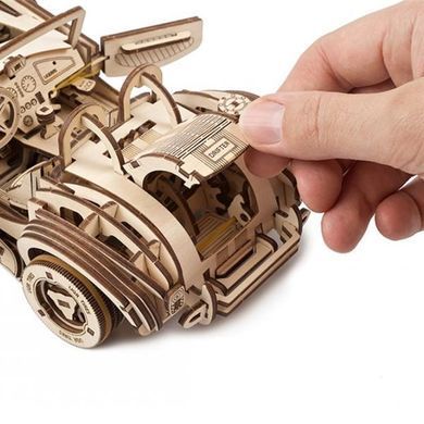 Дерев'яний механічний 3D конструктор Ugears Гоночний автомобіль ДріфтКобра (70161) dt_93628 фото