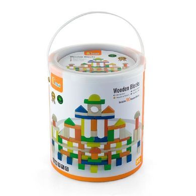 Набір дерев'яних блоків Viga Toys Велике будівництво 100 шт. 2,5 см (50334) dt_9500 фото