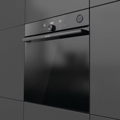 Gorenje Духовой шкаф электрический, 77л, A+, пар, дисплей, Wi-Fi, черный BSA6747DGWI фото