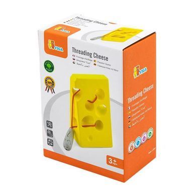 Дерев'яна шнурівка Viga Toys Сир (56281) dt_2023 фото