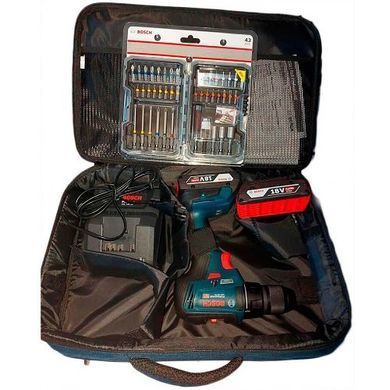 Шуруповерт аккумуляторный Bosch GSR 18V-50 + набор принадлежностей Bosch(06019H5004) 06019H5004 фото