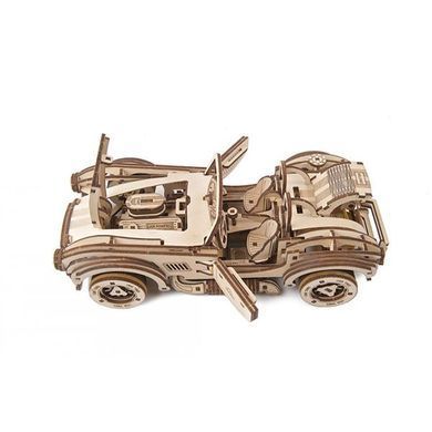 Дерев'яний механічний 3D конструктор Ugears Гоночний автомобіль ДріфтКобра (70161) dt_93628 фото