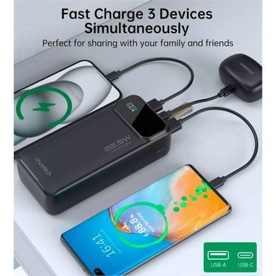 Портативний акумулятор CHOETECH PD22.5W Digital PB 30000mAh (B730)