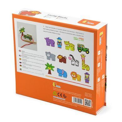 Дерев'яна шнурівка Viga Toys Зоопарк (59549) dt_79206 фото