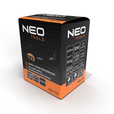 LED налобний ліхтар Neo Tools 99-115 500 лм з сенсором і червоним світлом 99-115 фото