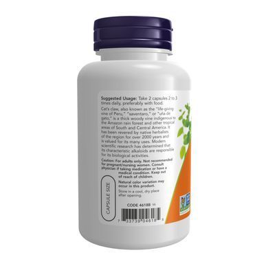 Котячий кіготь Now Foods (Cat's Claw) 500 мг 250 капсул