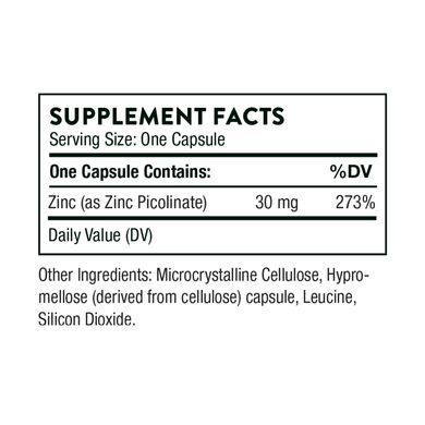 Цинк піколінат (Zinc Picolinate) 30 мг 60 капсул