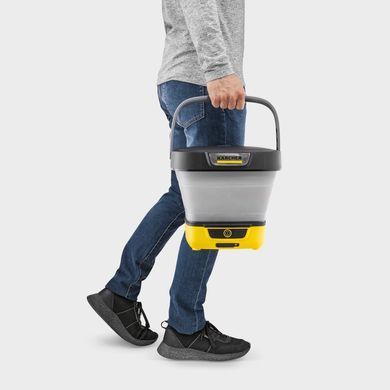 Минимойка низкого давления аккумуляторная Karcher OC 3 Foldable, 120л/ч, шланг 1.8м, бак для воды 8л, вес 2.2кг, USB-C 1.599-300.0 фото