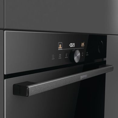 Gorenje Духовой шкаф электрический, 77л, A+, пар, дисплей, Wi-Fi, черный BSA6747DGWI фото