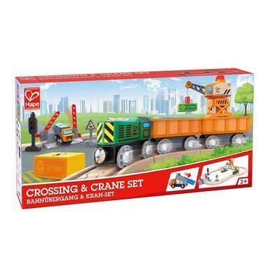 Іграшкова залізниця Hape дерев'яна з краном 34 ел. (E3732) dt_12338 фото