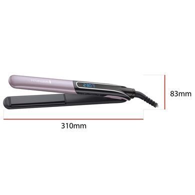 Remington Випрямляч Sleek&Curl Expert, 45Вт, темп.режимів-9, 150-230С, дисплей, кераміка, титан , бузково-чорний (313482) S6700 фото