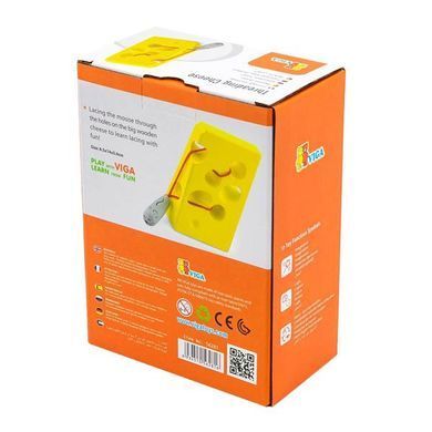 Дерев'яна шнурівка Viga Toys Сир (56281) dt_2023 фото