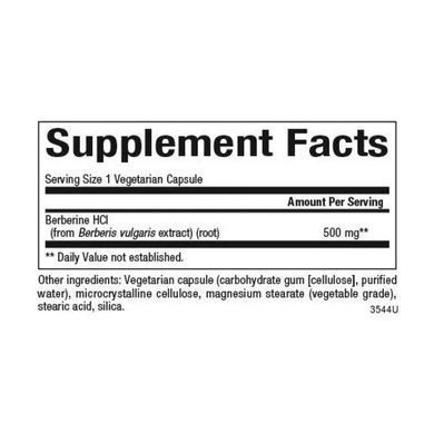 Берберин, Berberine, Natural Factors, 500 мг, 120 вегетарианских капсул