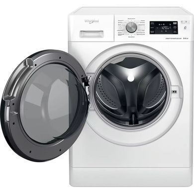 Whirlpool Стирально-сушильная машина фронтальная, 8(6)кг, 1400, A, 60см, дисплей, пар, инвертор, белый FFWDB864349BVUA фото