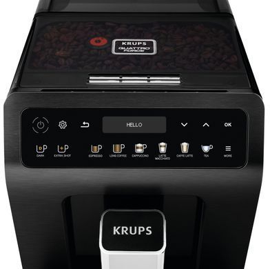 Кофемашина Krups Evidence Plus Titanium, 2,3л, зерно, автомат.капуч, ОLED диспл, аторец.-19, черный (358361) EA894810 фото