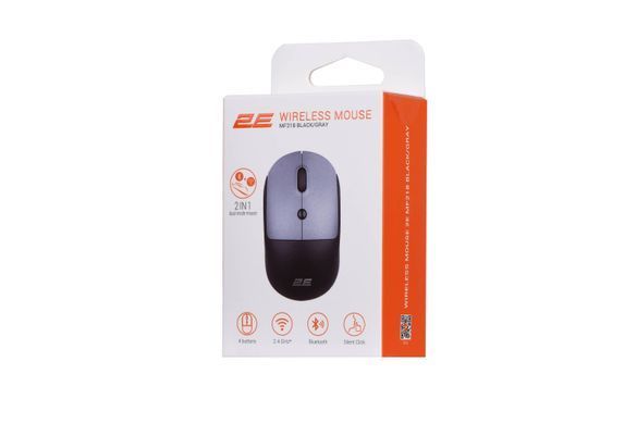 2E Миша MF218 Silent WL BT Black/Gray (360061) 2E-MF218WBG фото
