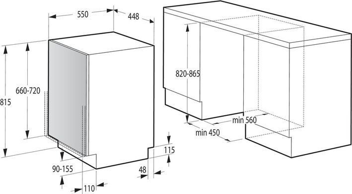 Gorenje Вбудована посудомийна машина GV520E15 (354093) GV520E15 фото