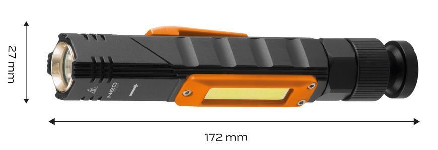 Ліхтар акумуляторний NEO Tools 99-034, CREE XPE + COB LED, 300 лм, USB, магніт, 5 режимів 99-034 фото