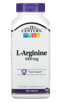 Л-Аргінін 21st Century (L-Arginine) 1000 мг 100 таблеток