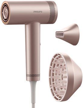 Philips Фен 8000 Series, 1400Вт, 3 режими, іонізація, хол. обдув, турборежим, рожевий (385592) BHD837/10 фото