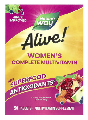 Комплекс для здоровья женщин 50+ Nature's Way Alive! Women's 50+, 50 таблеток