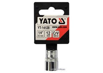 Головка торцева 6-гранна YATO : квадрат 1/4", М12, CrV