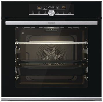 Gorenje Духова шафа електрична, 77л, A+, дисплей, покрокове випікання, чорний (366743) BOSX6747A01BG фото
