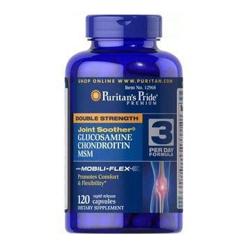 Double Strength Glucosamine, Chondroitin & MSM Joint Soother&reg; - 120 caps Puritans Pride