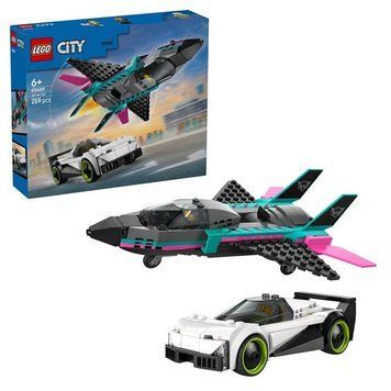 Конструктор LEGO City Реактивный самолет против автомобиля 259 Деталей (60489) dt_186568 фото