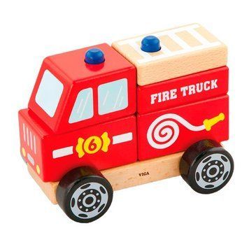 Деревянная пирамидка Viga Toys Пожарная машинка (50203FSC) dt_11847 фото