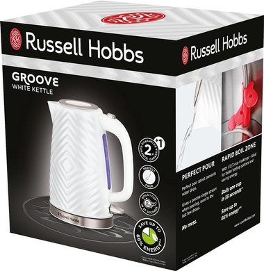Електрочайник Russell Hobbs 26381-70 Groove White (6893229) 25039016001 фото