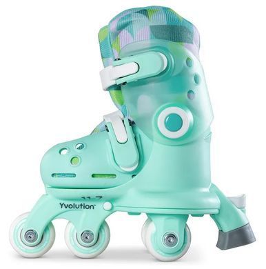 Роликові ковзани Yvolution Twista, размер 30-34, салатовый