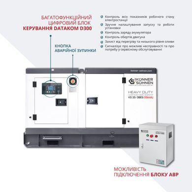 Дизельная трехфазная электростанция KS 35-3BES KS 35-3BES фото