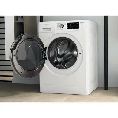 Whirlpool Стирально-сушильная машина фронтальная, 11(7)кг, 1600, A, 60см, дисплей, пар, инвертор, люк черный, белый FFWDB1176258BCVUA фото