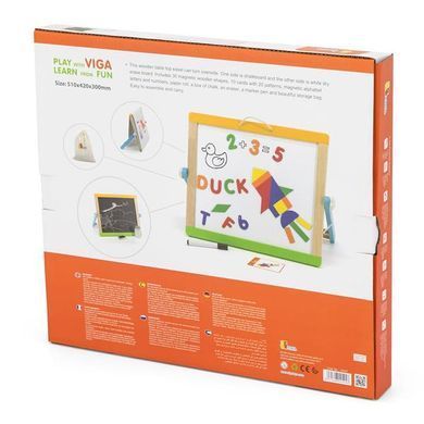 Дошка магнітно-маркерна Viga Toys на підставці (44545) dt_13073 фото