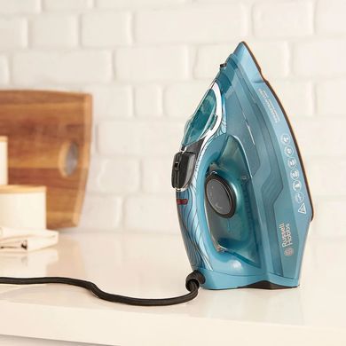 Russell Hobbs Праска Powersteam Ultra Coconut Smooth, 3100Вт, 350мл, паровий удар -230гр, самоочищення, керам. підошва, блакитний (382626) 26340-56 фото