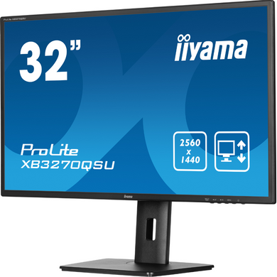 31,5" 16:9 IPS РК монітор, 2560х1440, 3 мс (GtG), 100 Гц, Adaptive Sync, 2xHDMI 2.0/1xDP 1.4/3xUSB 3 IIYAMA XB3270QSU-B1 3725367 фото