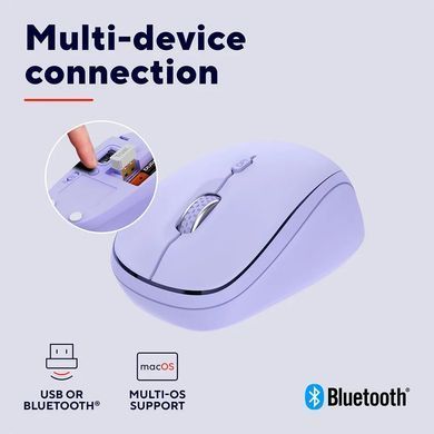 Мышь Trust Yvi+ Compact Multi-Device, WL/BT/USB-A, фіолетовий 25583_TRUST фото