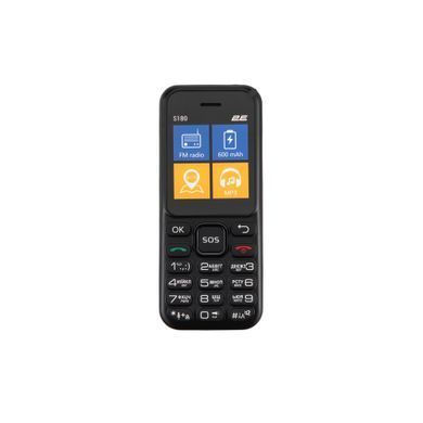 2E Мобильный телефон S180 2024 1.77" 2SIM, 600мА&bull;ч, черный 694743653885 фото